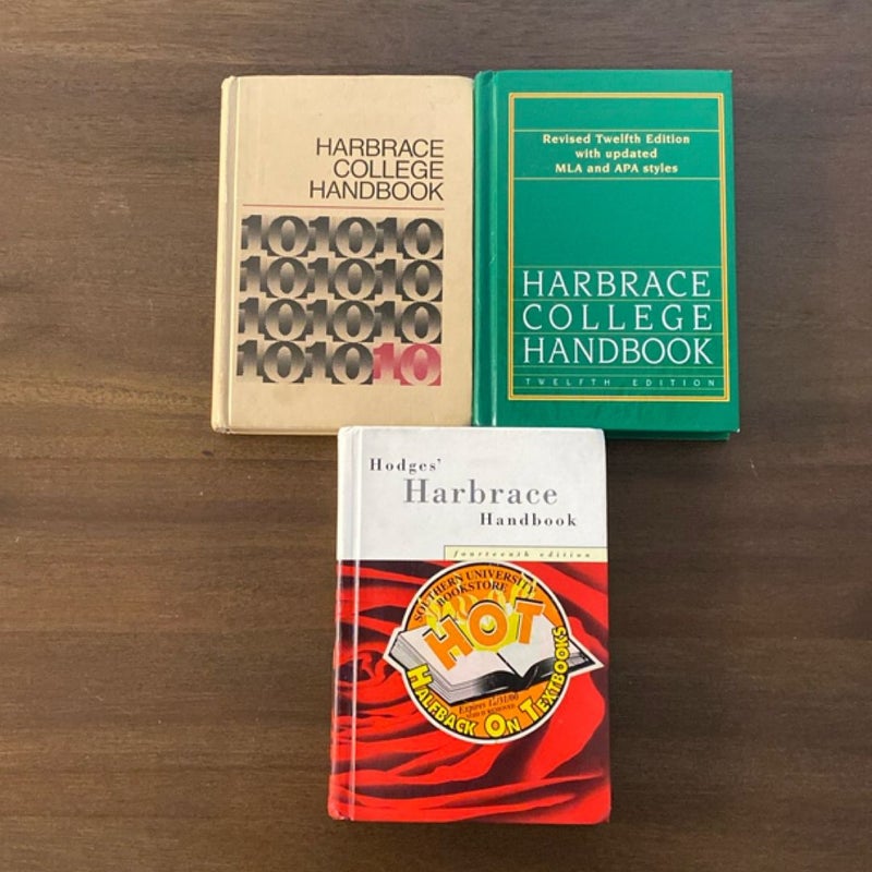 (3) Hodges' Harbrace Handbook 10th, 12th, 14th Editions