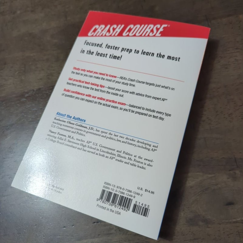 AP® U.S. Government & Politics Crash Course, For the 2021 Exam, Book + Online