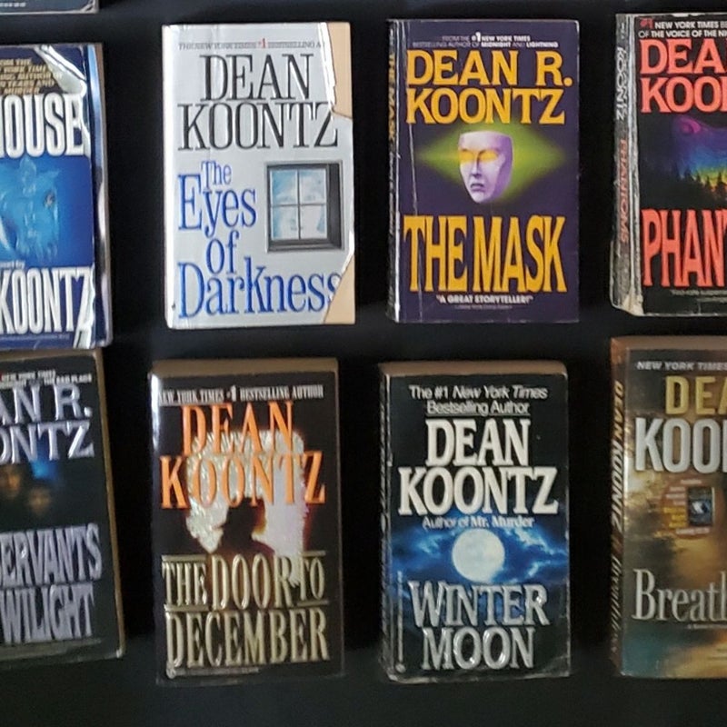 Lot of 15 Spine Tingling Suspense Novels by Dean Koontz