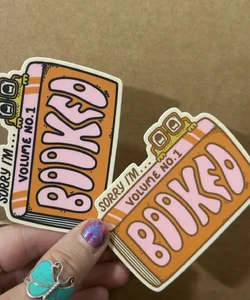BOOKED STICKERS