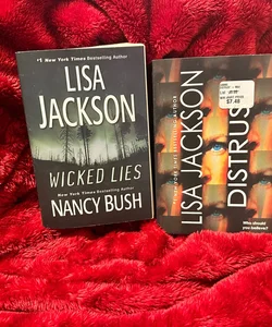 Wicked Lies & Distrust paperbacks by Lisa Jackson 