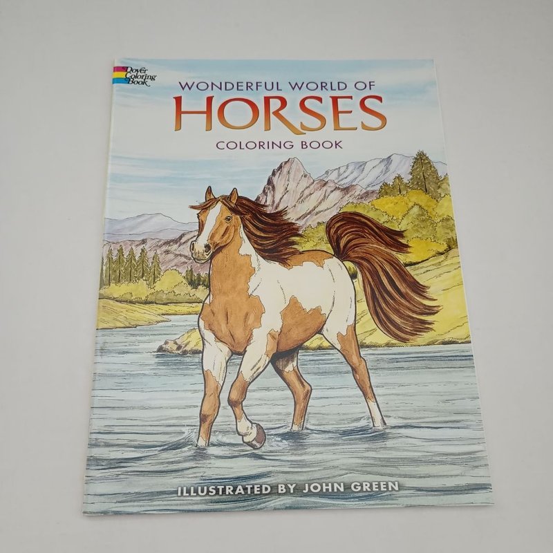 Wonderful World of Horses Coloring Book by John Green