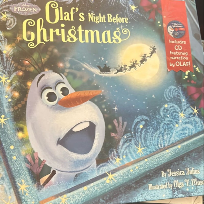 Frozen Olaf's Night Before Christmas Book and CD