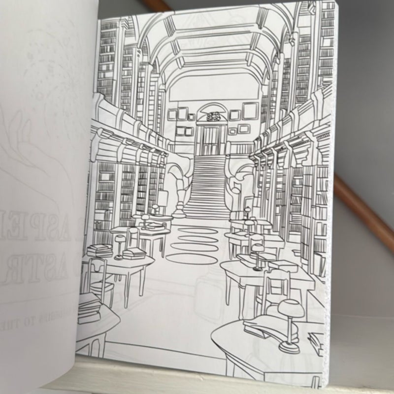 Dark Academia coloring book