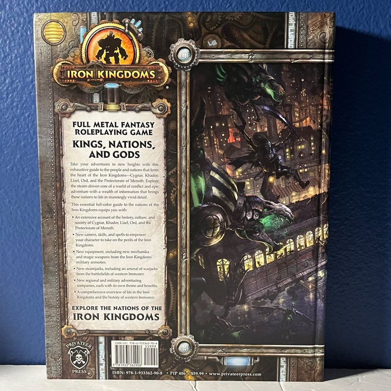 Iron Kingdoms Full Metal Fantasy Roleplaying Game Kings, Nations, and