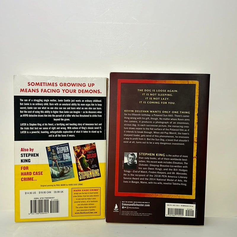 Stephen King (2 Book)  Bundle: Later & Sun Dog 