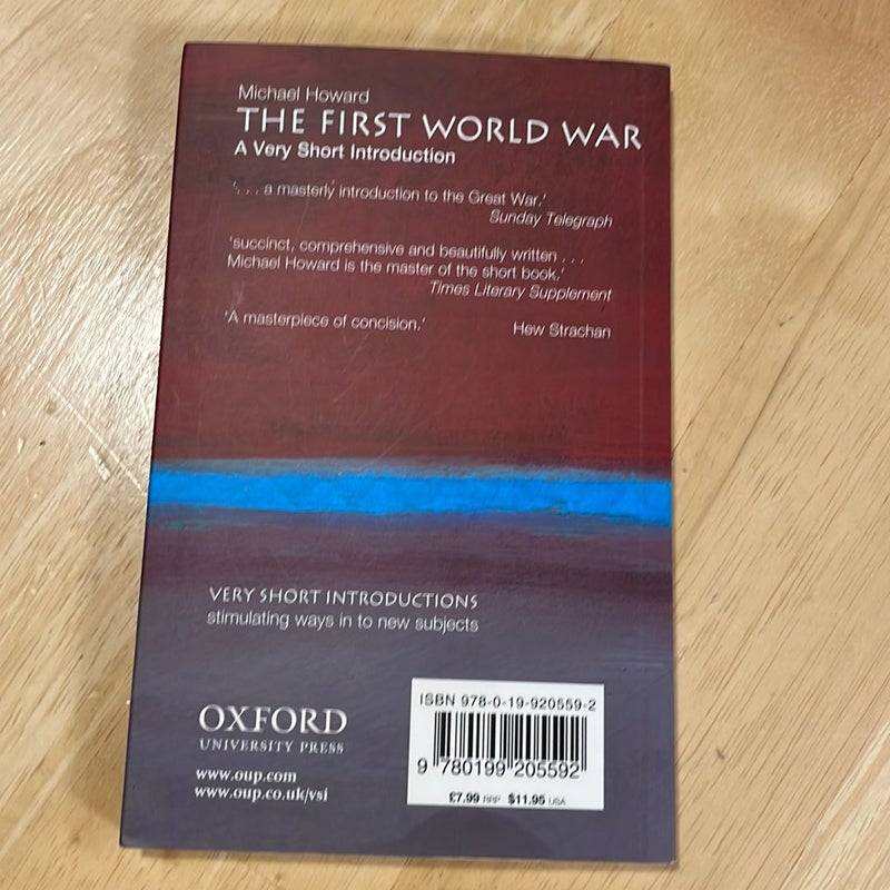 The First World War: a Very Short Introduction