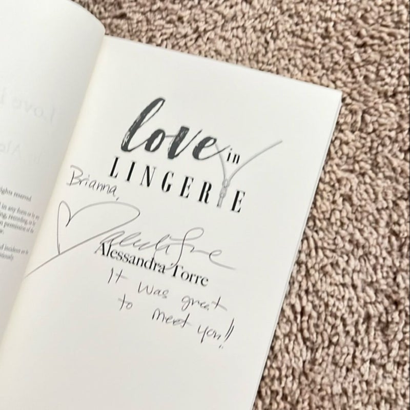 Love in Lingerie signed 