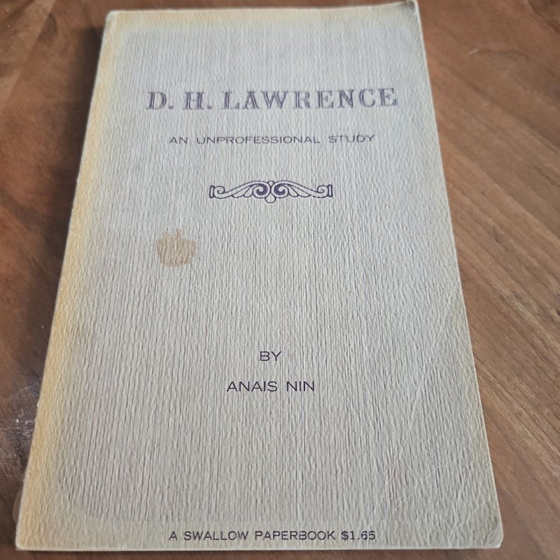 D.H. Lawrence An Unprofessional Study