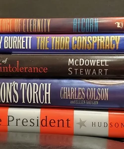 Lot of 5 Christian Fiction Novels Political Thrillers