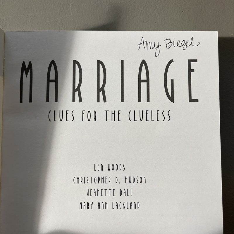 Marriage Clues for the Clueless