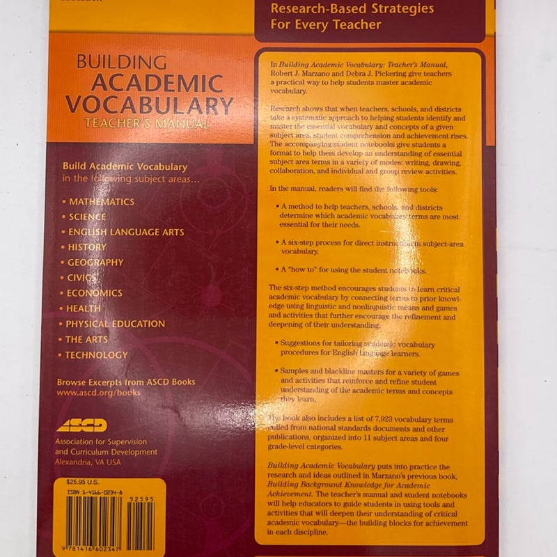 Building Academic Vocabulary