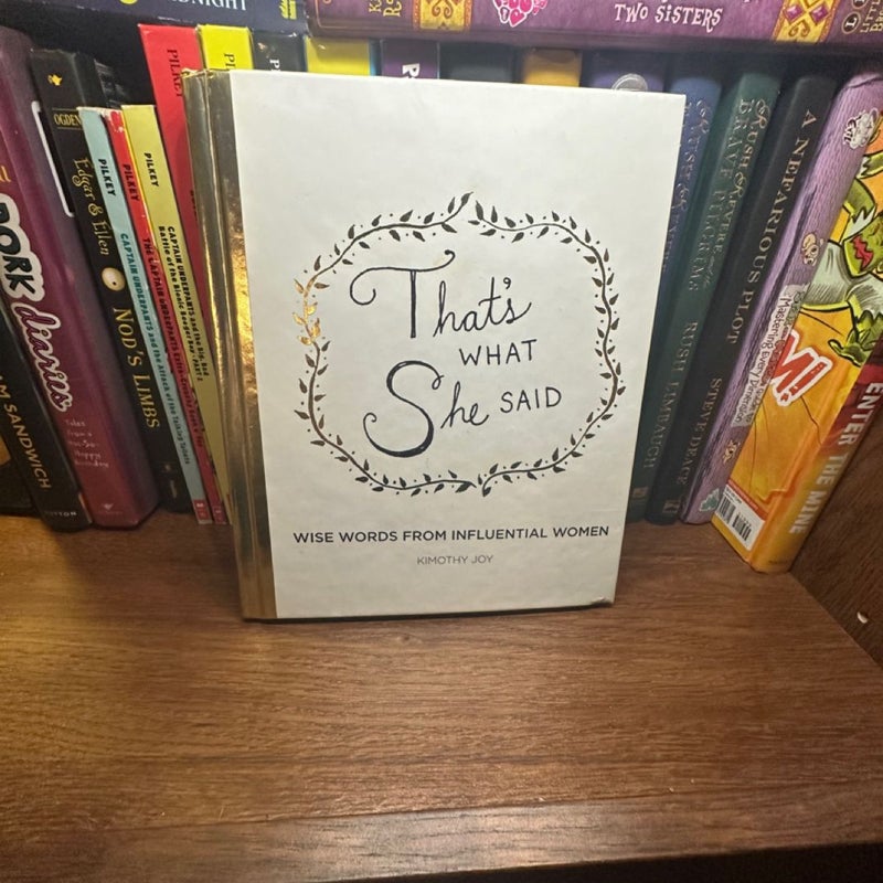 That’s What She Said 