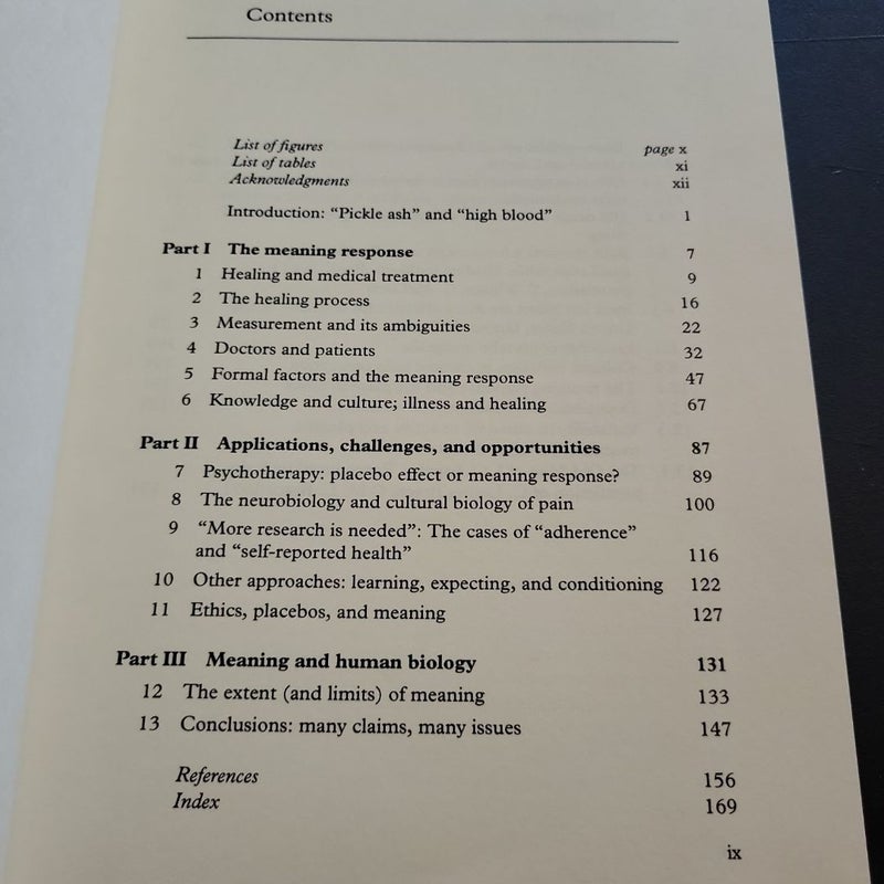 Meaning, Medicine and the 'Placebo Effect'