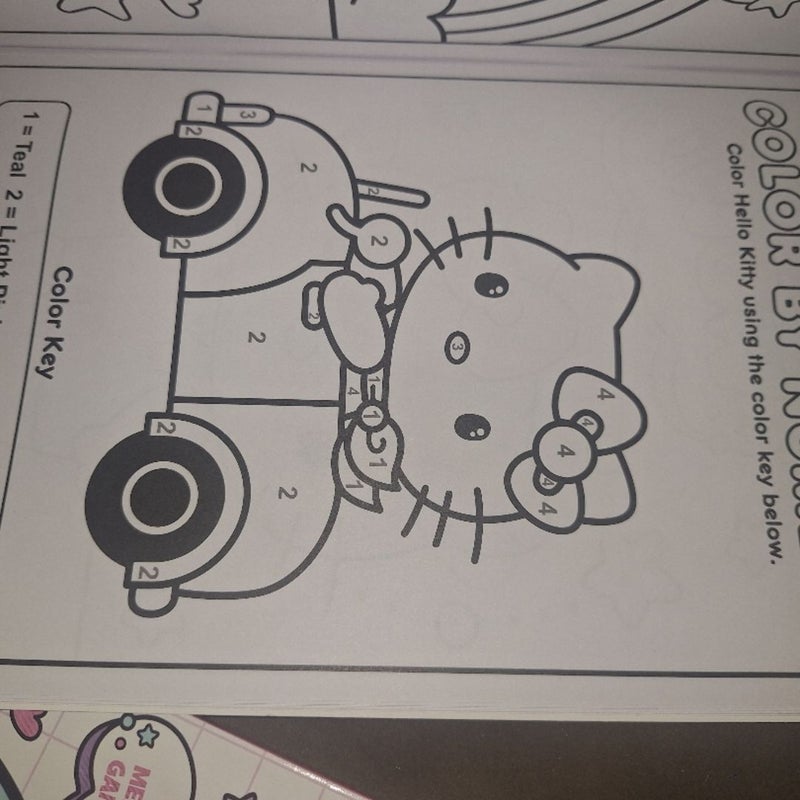 Hello kitty coloring book with crayons