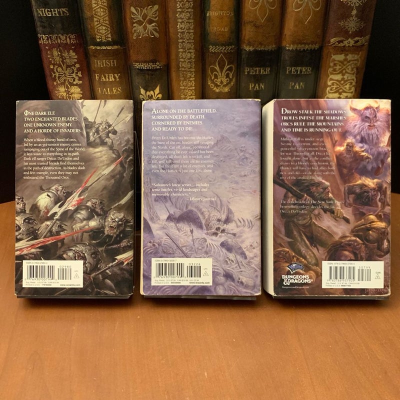 Complete Hunter’s Blades Trilogy, Legend of Drizzt Set: The Thousand Orcs, The Lone Drow, The Two Swords