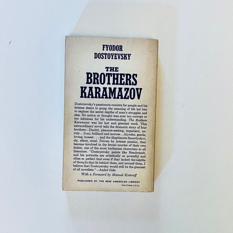 The Brothers Karamazov 1957 Signet Classic
