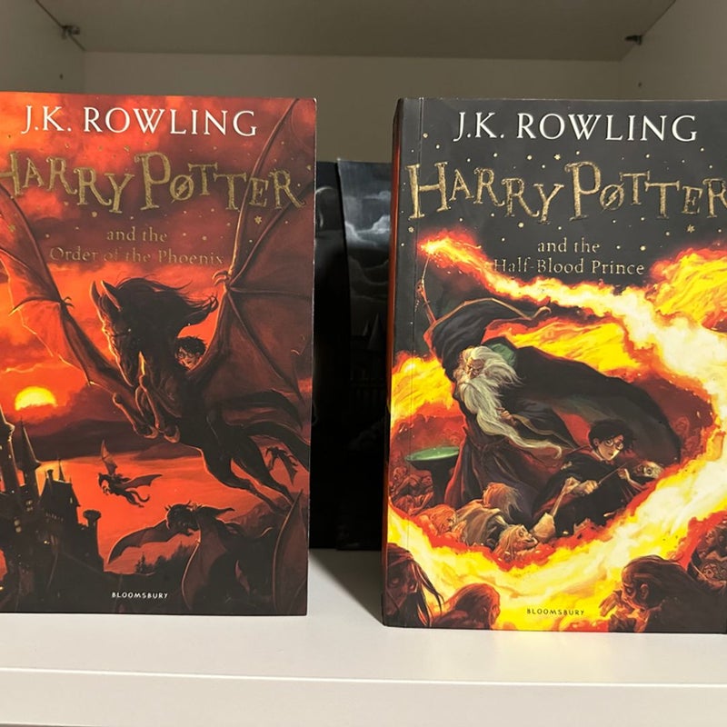 Harry Potter Bookset with custom painted edges