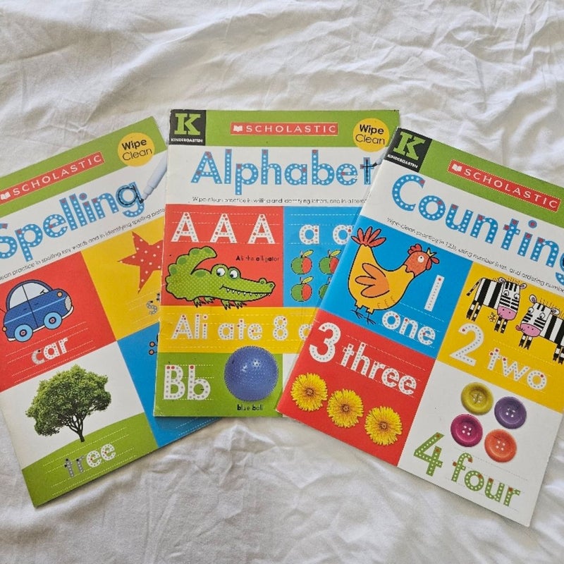 Scholastic 123, ABC, First Concepts, Alphabet, Counting, and Spelling