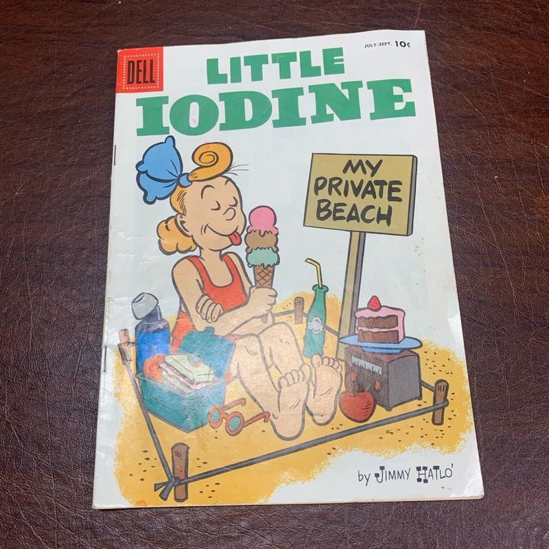 Little Iodine #33 Dell Comics 1956 Jimmy Hatlo My Private Beach Ice Cream Picnic