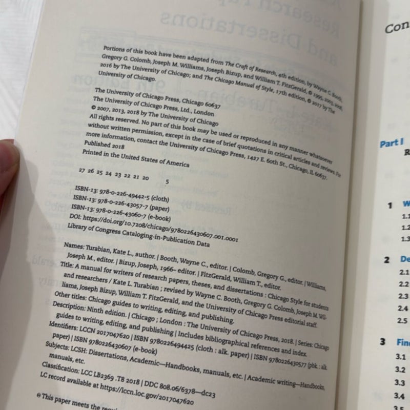 A Manual for Writers of Research Papers, Theses, and Dissertations, Ninth Edition