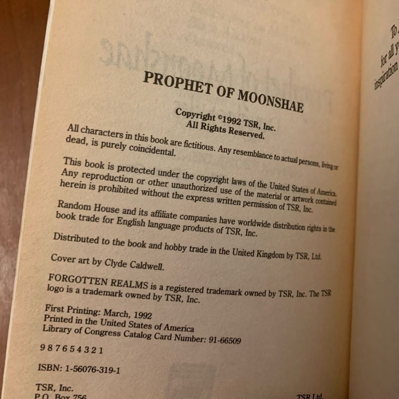 Complete Druidhome Trilogy 1-3: Prophet of Moonshae, The Coral Kingdom, The Druid Queen, All First Edition First Printing