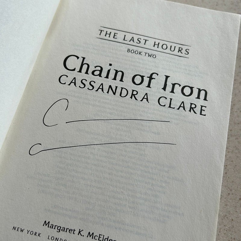 Chain of Iron SIGNED FIRST EDITION