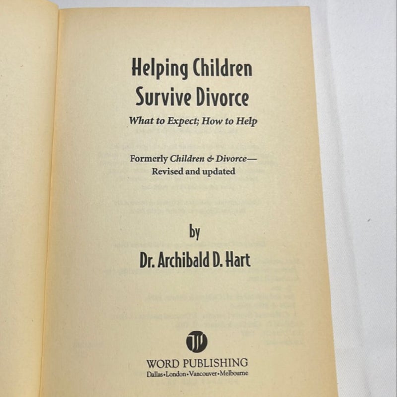 Helping Children Survive Divorce