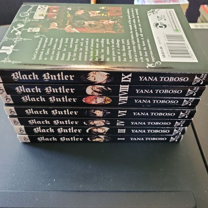 Black Butler, Volumes 1 2 4 6 7 8 9 