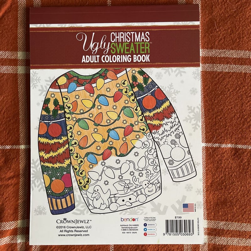 Ugly Christmas Sweater Adult Coloring Book