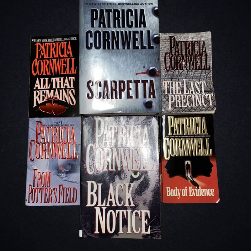 patricia cornwell Lot Of Books, 6 Patrica Cornwell Fictional Books