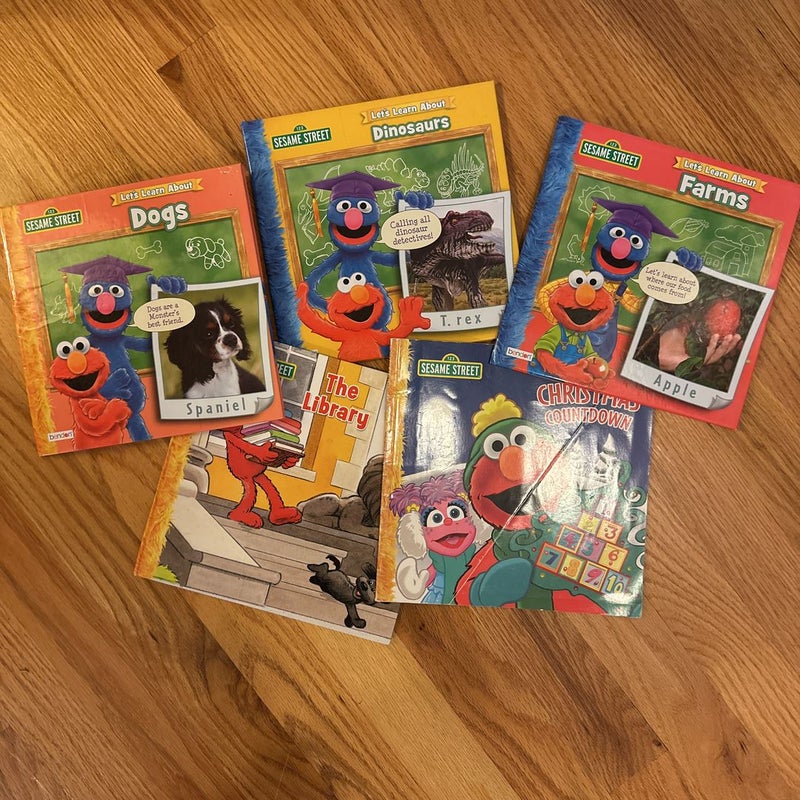 5 paperback / hardcover Sesame Street Books 