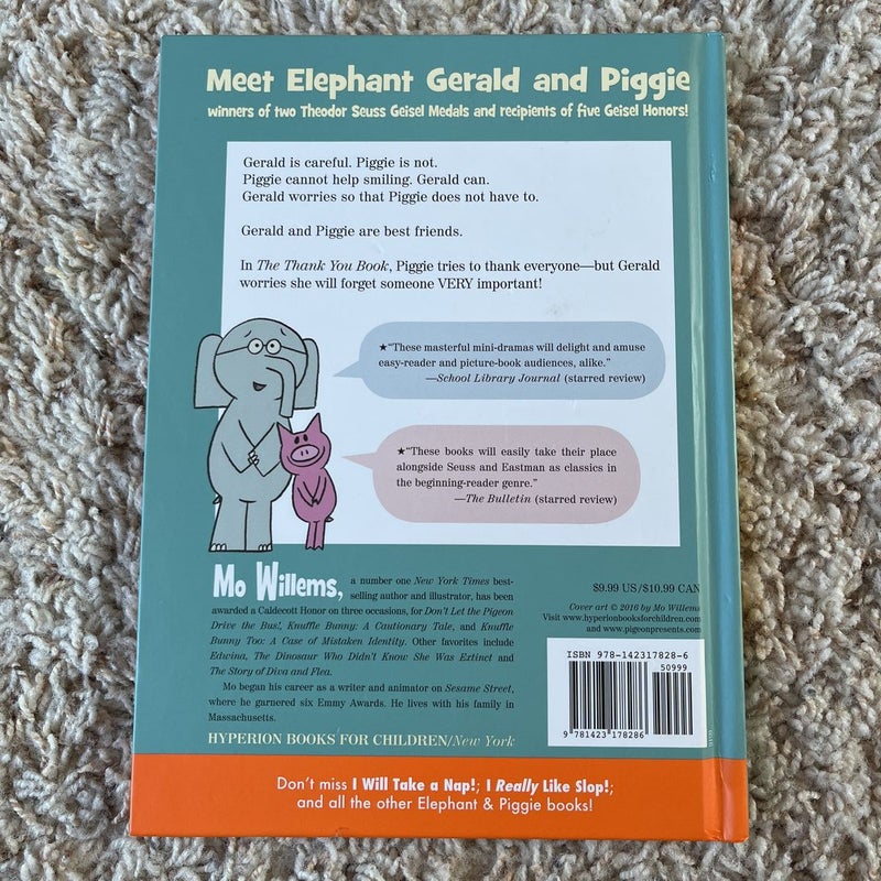 The Thank You Book (an Elephant and Piggie Book)