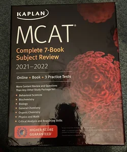 Kaplan MCAT complete 7-book set 2021-2022