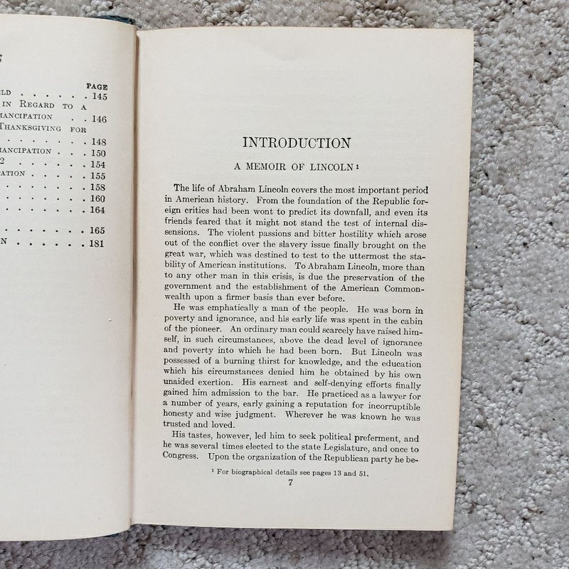 Selections from the Writings and Addresses of Abraham Lincoln (Merrill's English Texts Edition, 1909)