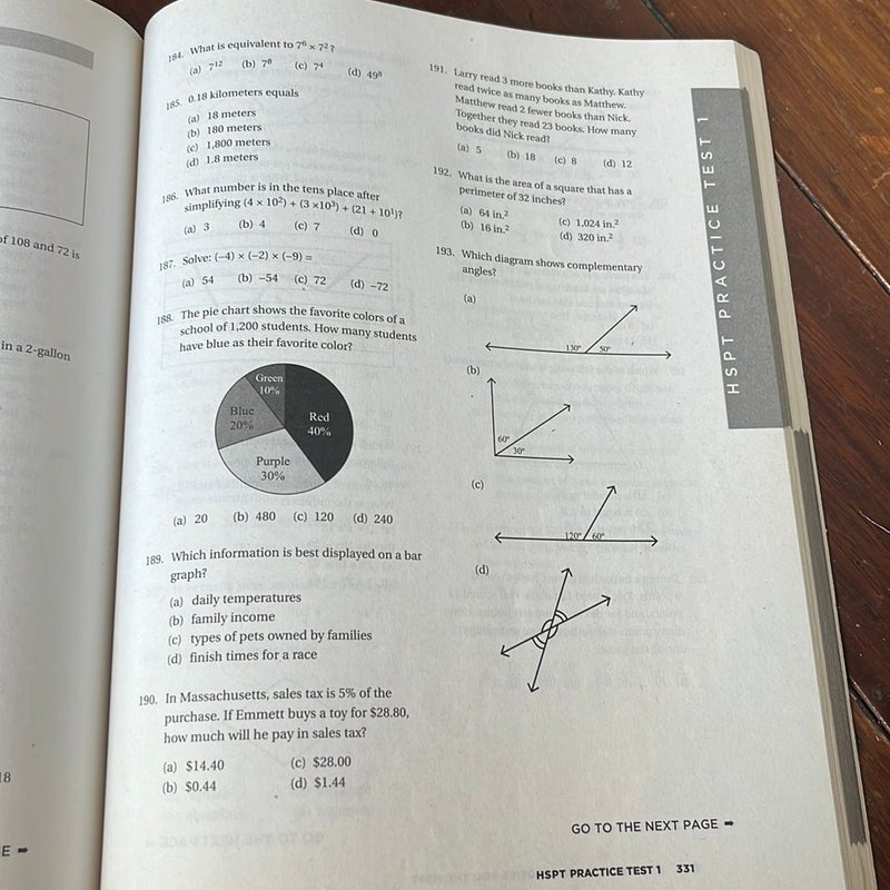 Strategies and Practice for the HSPT