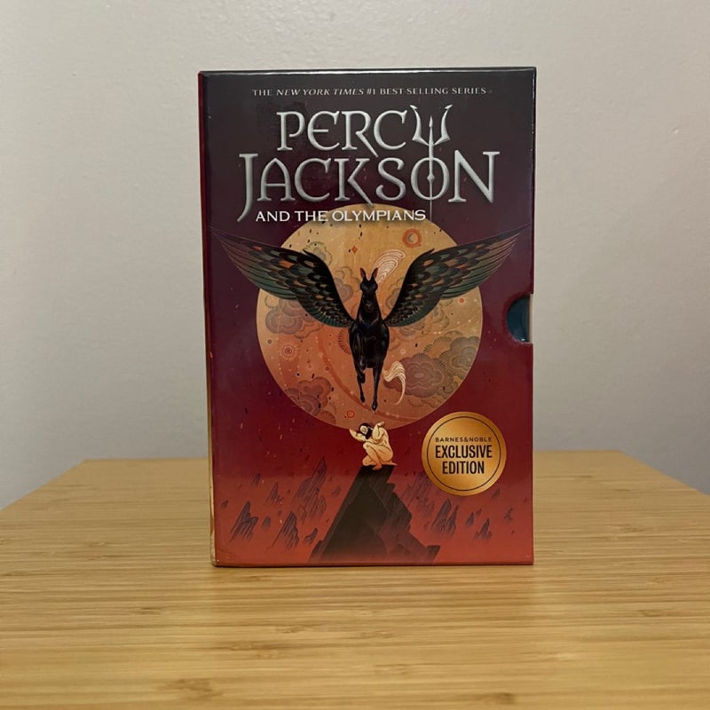 Percy Jackson And The Olympians Barnes & Noble Exclusive Paperback Book Box Set