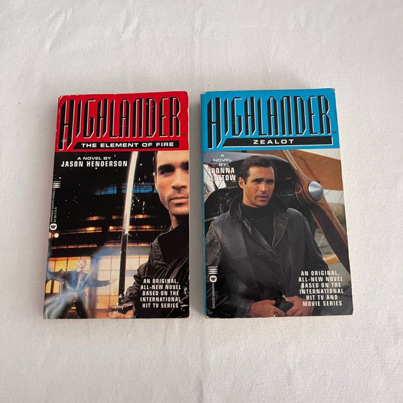 Highlander paperback books TV tie-in edition