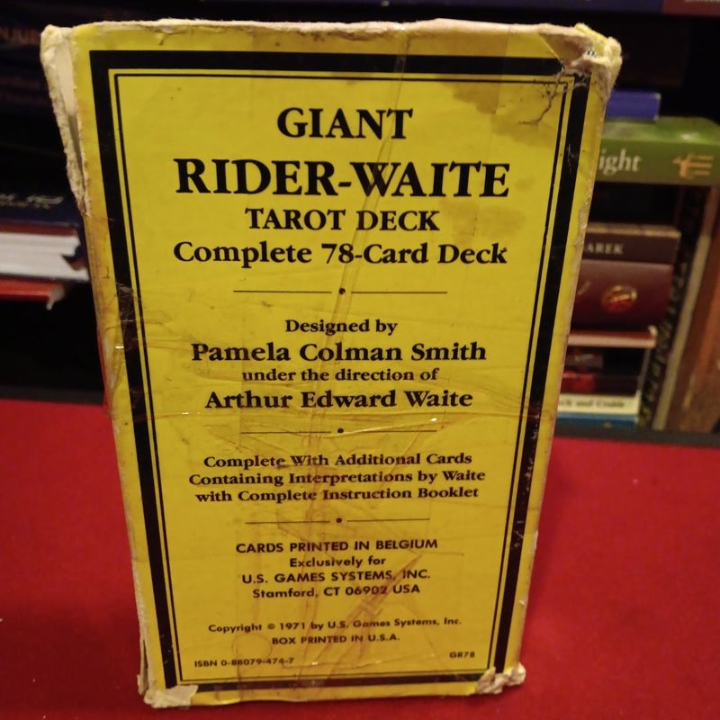 Rider Waite Tarot Deck: Giant Size vintage 1971