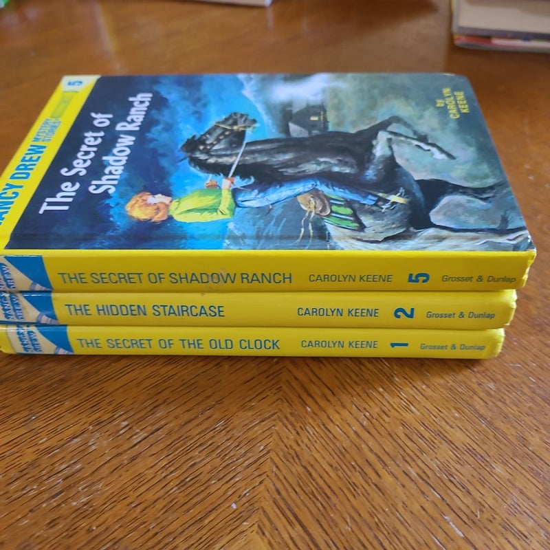 Nancy Drew book lot, bundle, set of three 