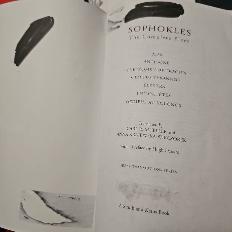 Sophpkles The Complete Plays*