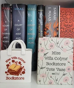 FBAA Bookish Box Willa Colyn's Bookstore Tote Vase