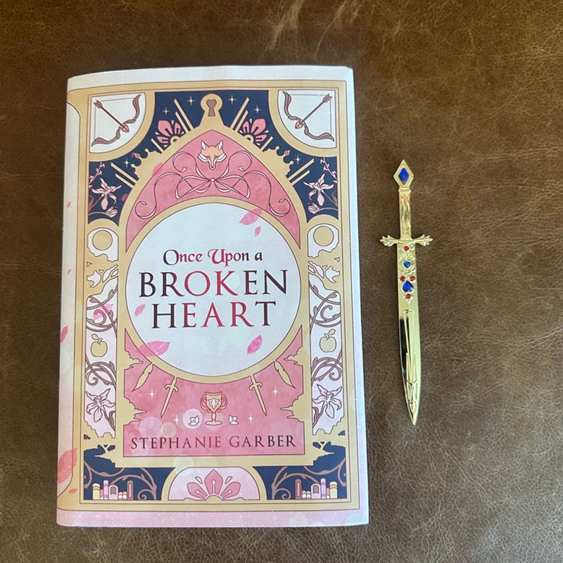 once upon a broken heart signed with special edition dust jacket and jacks sword