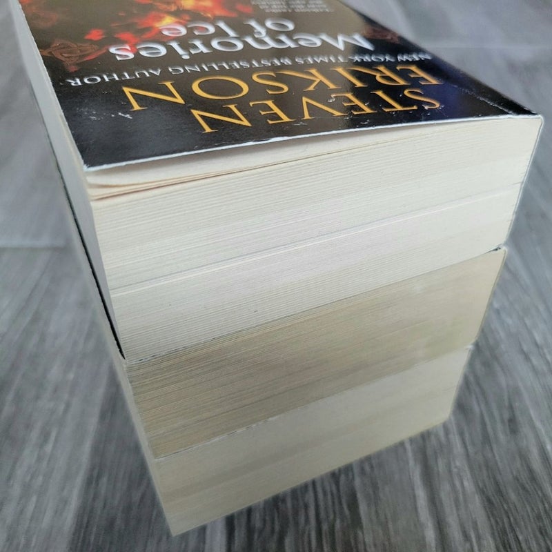 MALAZAN BOOK OF THE FALLEN SET #3, 4, 5 STEVEN ERICKSON MEMORIES CHAINS MIDNIGHT