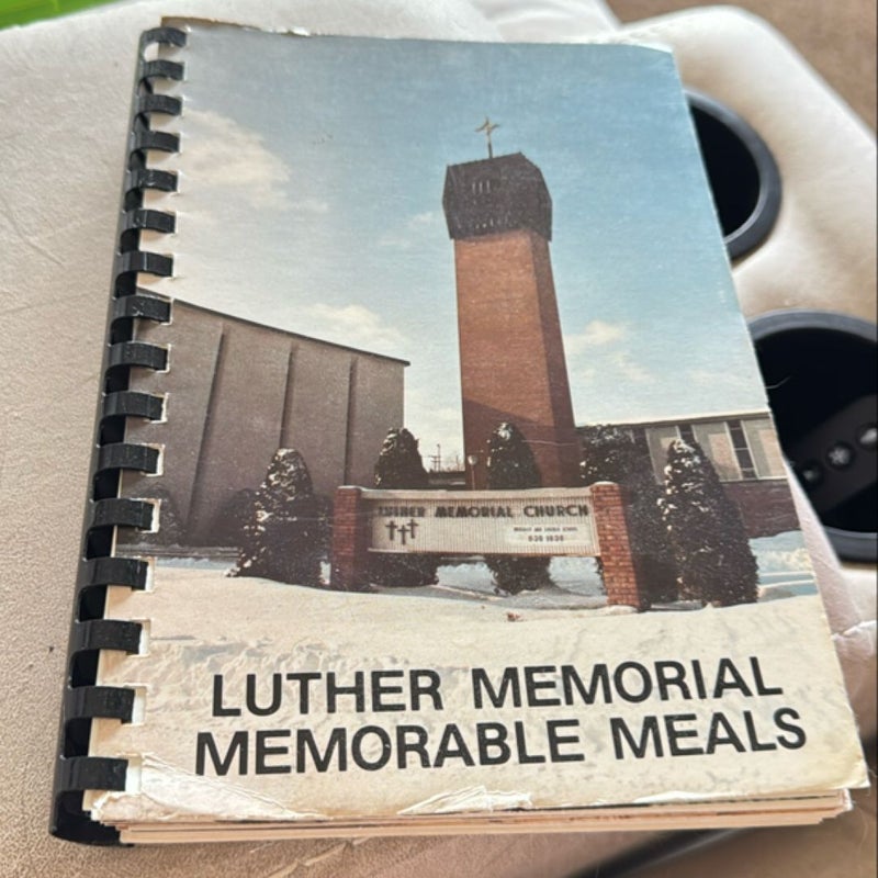 Rare Luther Memorial Memorable Meals Spiral Bound Vintage 1968 Cookbook