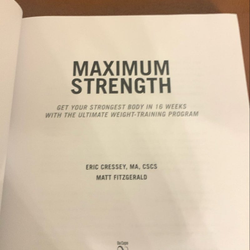 Maximum Strength