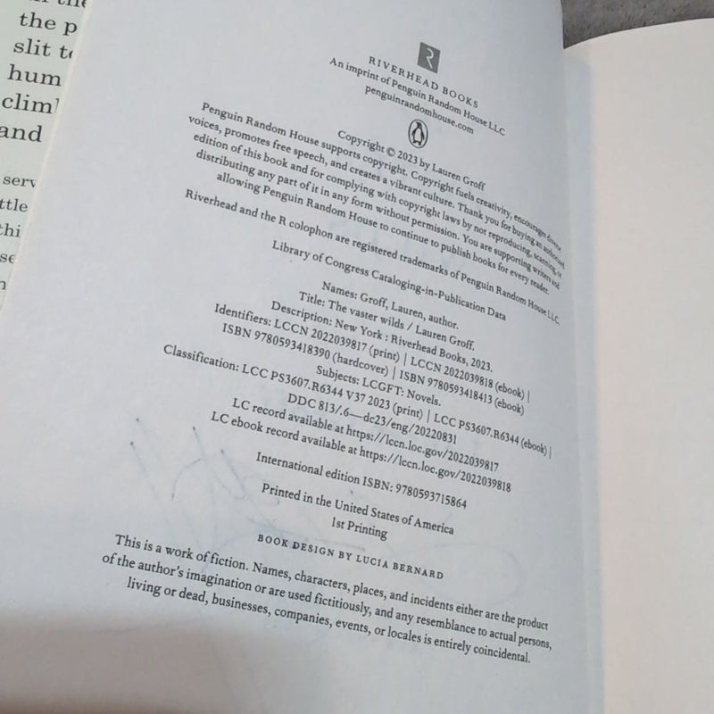 The Vaster Wilds (signed 1st edition)