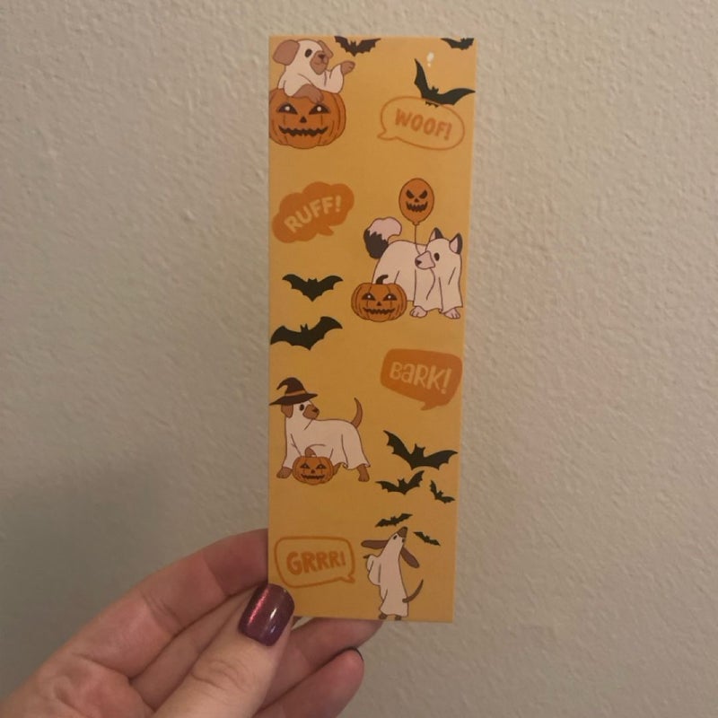 Halloween Dog Ghost Bookmark