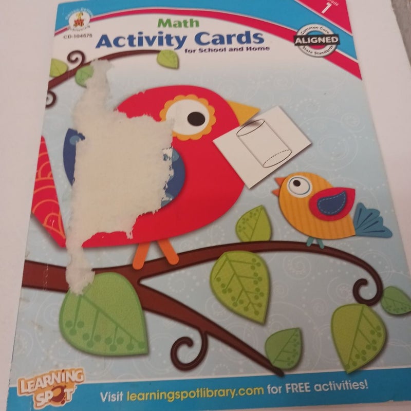 Math Activity Cards for School and Home, Grade 1