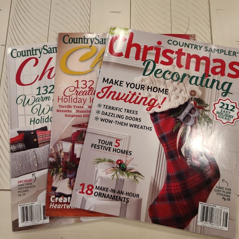 Country Sampler Christmas Magazines 